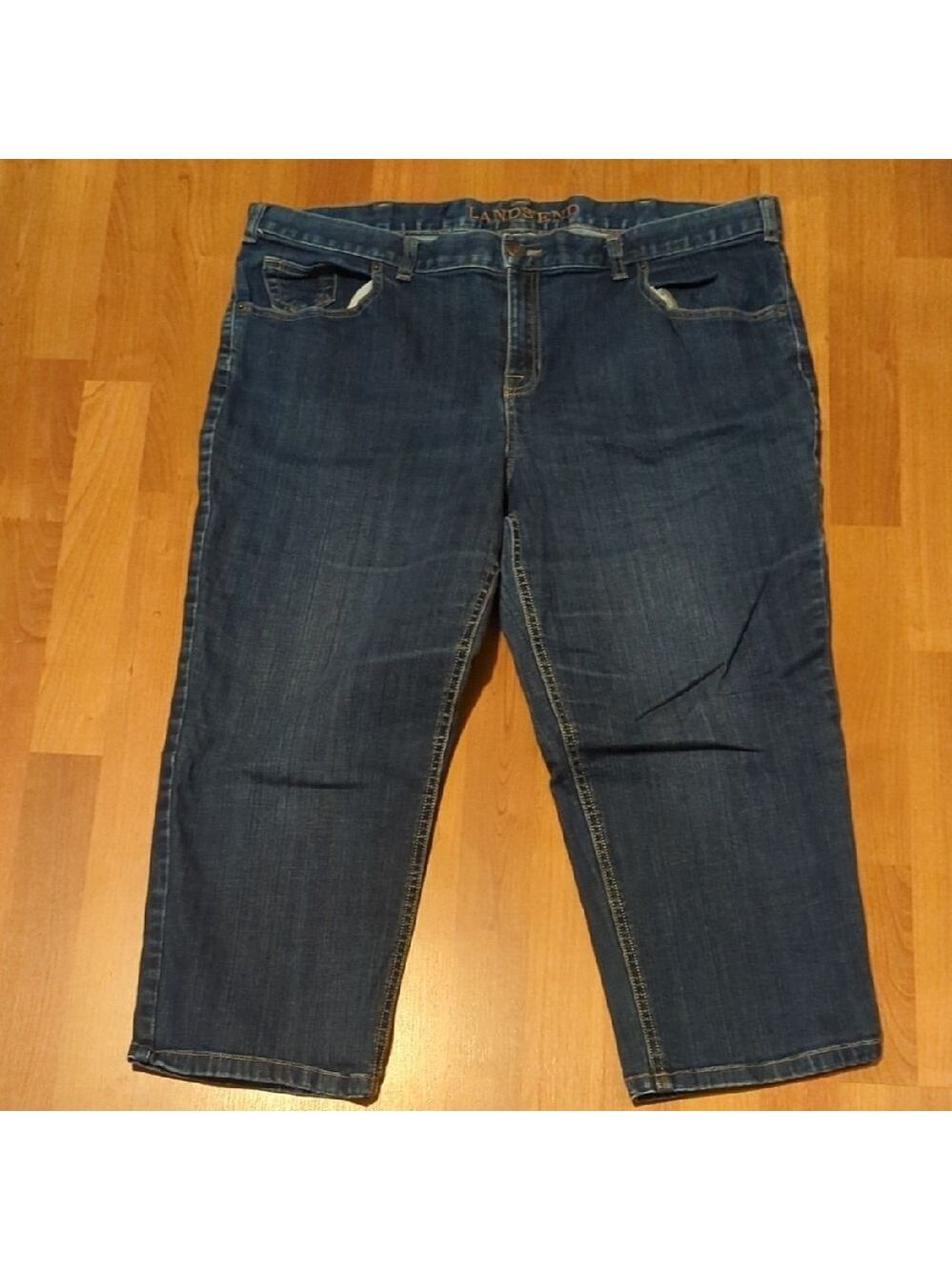 Lands End Plus Size Denim Capri Jeans Waist 21 Inch